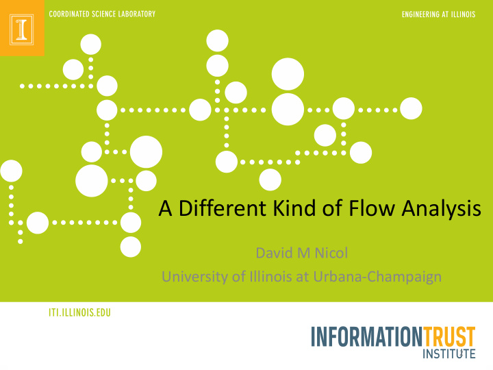 a different kind of flow analysis