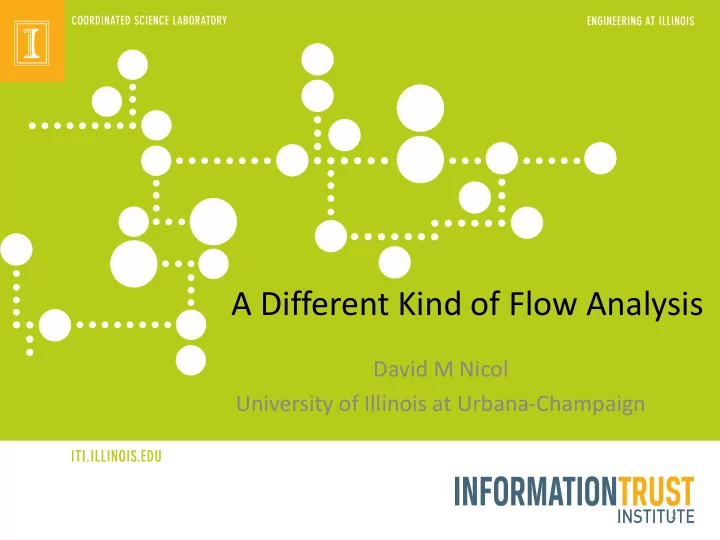 a different kind of flow analysis