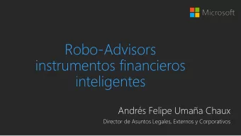 instrumentos financieros  inteligentes  Andrs Felipe Umaa Chaux  Director de Asuntos Legales,