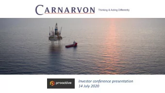 14 July 2020  DISCLAIMER AND RESOURCE INFORMATION The resource estimates outlined in this