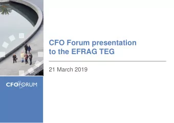 CFO Forum presentation  to the EFRAG TEG  21 March 2019  Index (1/2)  Attendees  4  Introduction  5