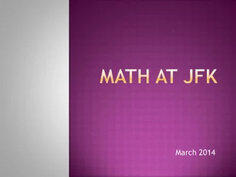 March 2014  Welcome  and  Introduction  Our story will begin with some of the