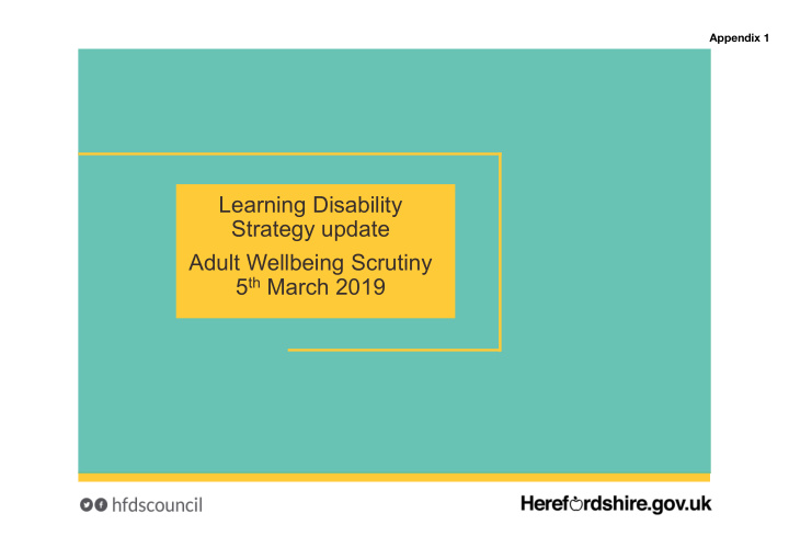 learning disability strategy update adult wellbeing