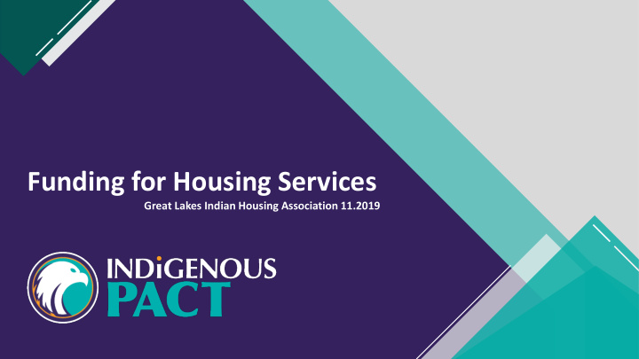 funding for housing services