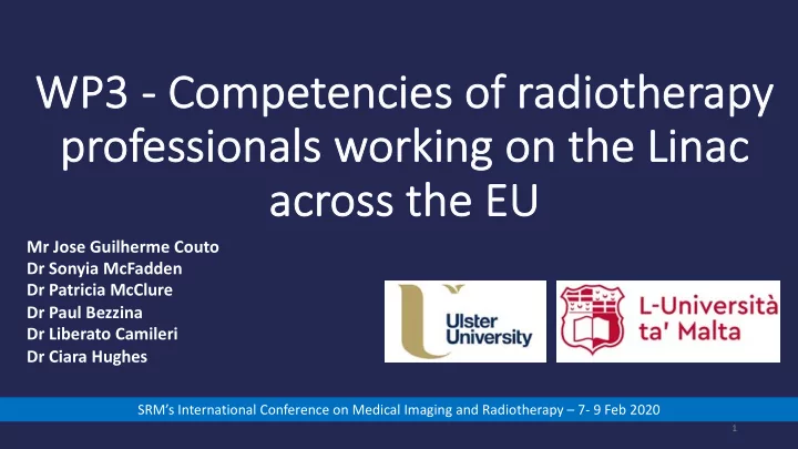 wp3 wp3 co competen encies cies of rad adio ioth ther