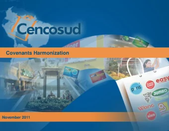 Covenants Harmonization  November 2011  Content  1. Cencosud  2. Outstanding bonds and current debt