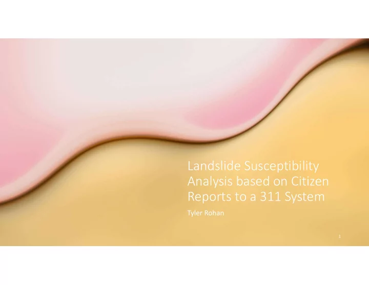 landslide susceptibility analysis based on citizen