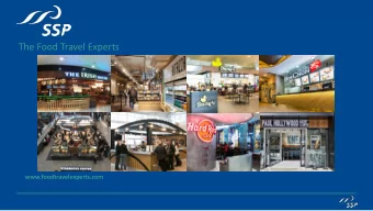 The Food Travel Experts  www.foodtravelexperts.com  Presentation structure  1. Group highlights