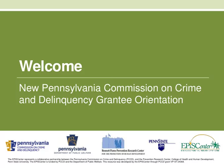 welcome