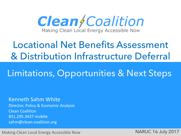locational net benefits assessment distribution