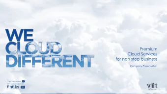 Cloud Services  for non stop business  Company Presentation  Corporate Video  follow us on social