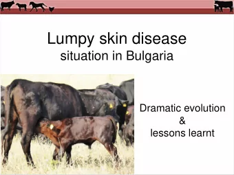 Lumpy skin disease  situation in Bulgaria  Dramatic evolution  &amp;  lessons learnt  Measures