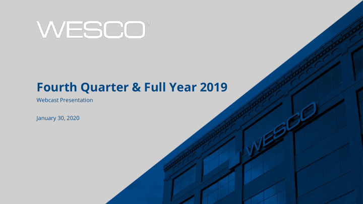 fourth quarter full year 2019