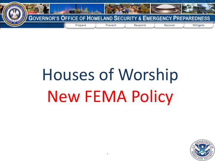 houses of worship new fema policy