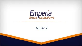 Q1 2017  Disclaimer  This presentation is for information purposes only and does not constitute or