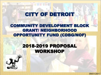 CITY O  CITY OF DET  F DETROIT  OIT  COMMUNITY  COMMUNITY DEV  DEVEL  ELOPMENT  OPMENT BL  BLOCK