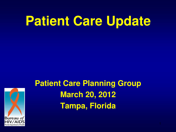 patient care update