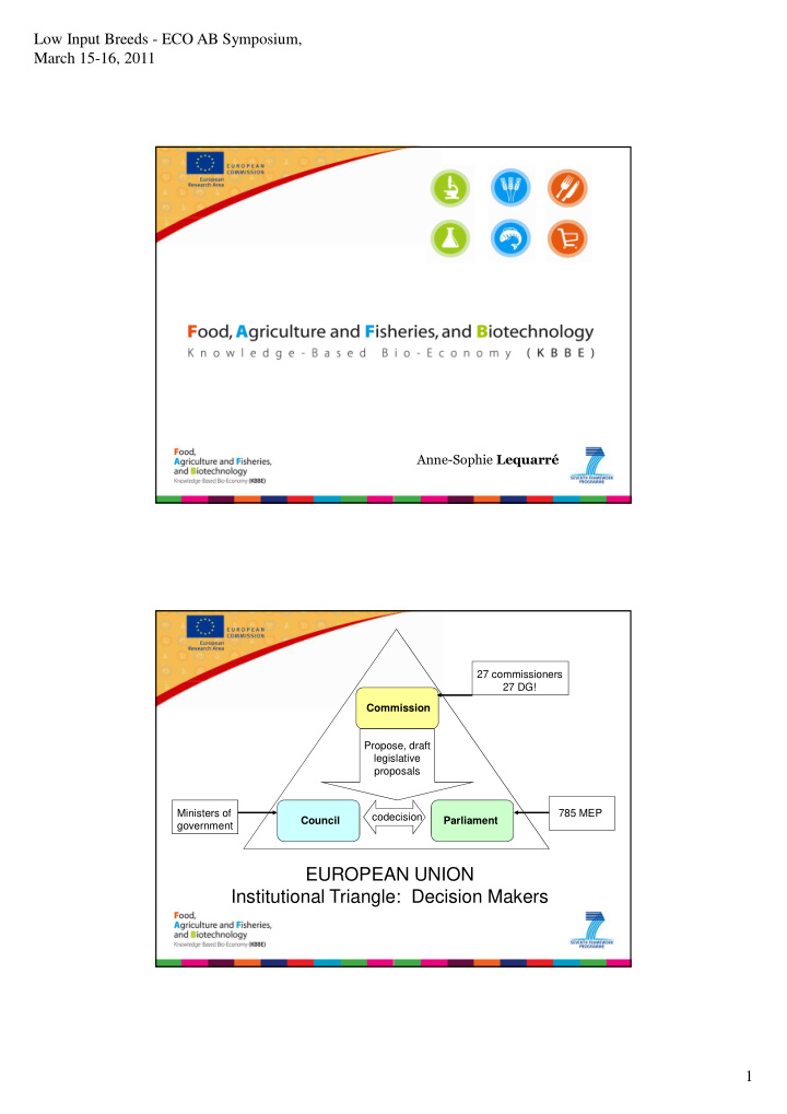 european union institutional triangle decision makers