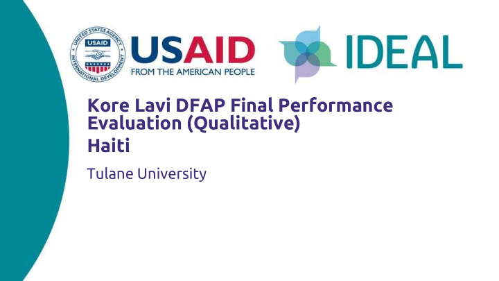kore lavi dfap final performance evaluation qualitative