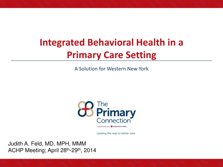 primary care setting