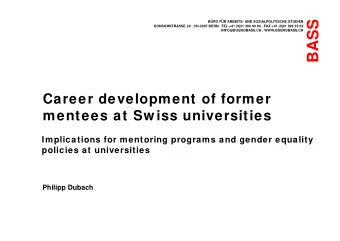 BASS  BRO FR ARBEITS- UND SOZIALPOLITISCHE STUDIEN  KONSUMSTRASSE 20 . CH-3007 BERN . TEL +41