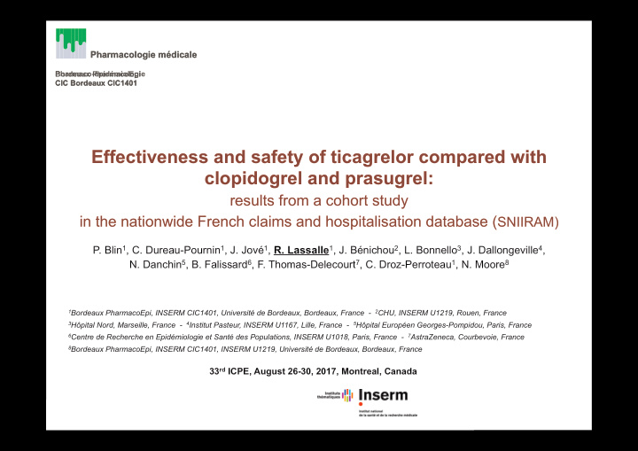 effectiveness and safety of ticagrelor compared with