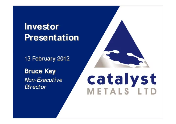 investor p presentation i