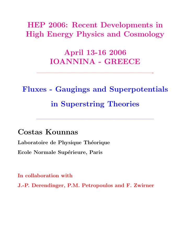 hep 2006 recent developments in high energy physics and