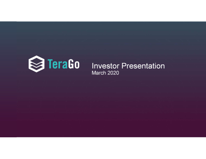 investor presentation