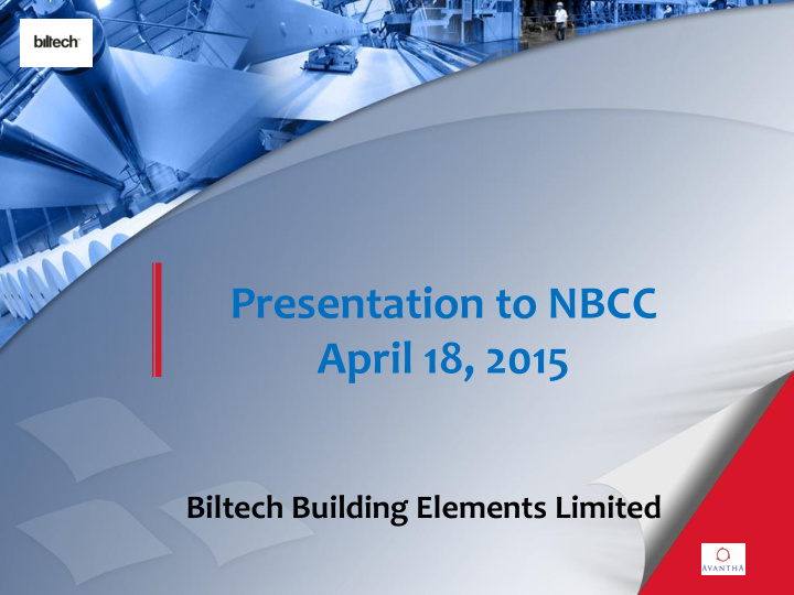 presentation to nbcc