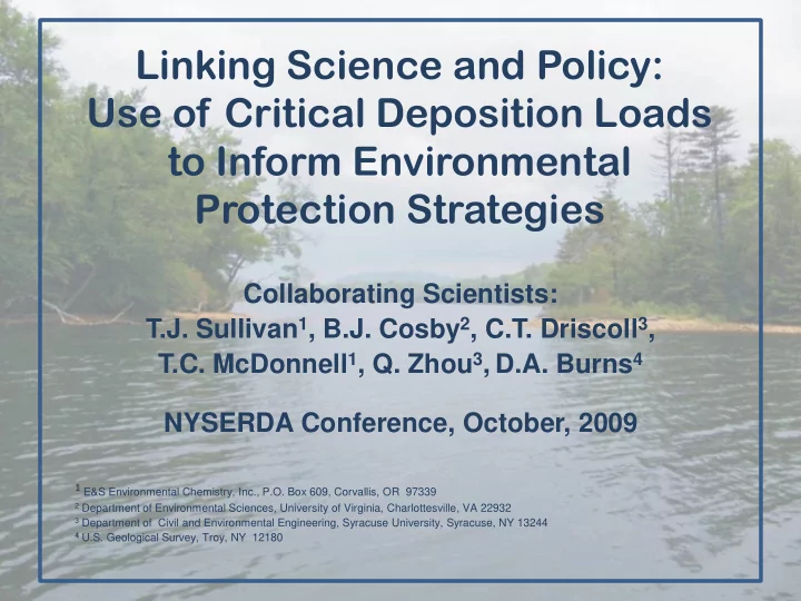 linking science and policy