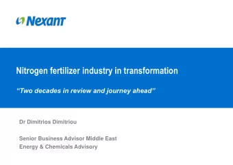 Nitrogen fertilizer industry in transformation Two decades in review and journey ahead  Dr