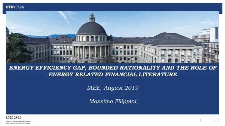 energy efficiency gap bounded rationality and the role of