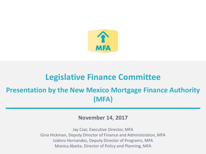 legislative finance committee