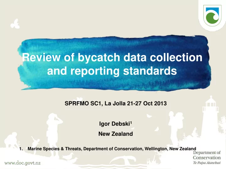 and reporting standards