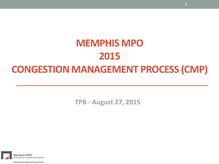 congestion management process cmp