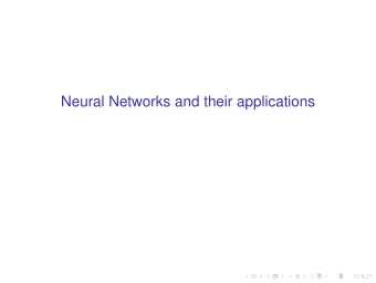 Neural Networks and their applications  The Hebbian rule in the brain  Donald Hebb hypothesised