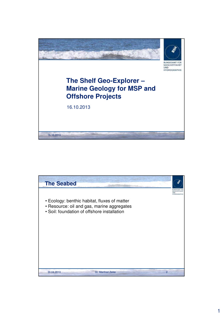 the shelf geo explorer marine geology for msp and
