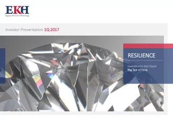 RESIL  ILIE  IENCE  Investments that Stand  the Test of  of Tim  ime  Cau  autionin  ing an  and