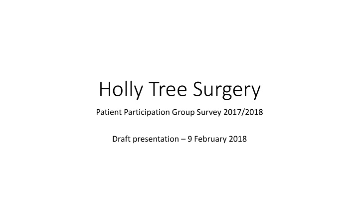 holly tree surgery
