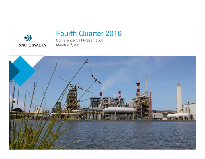 fourth quarter 2016