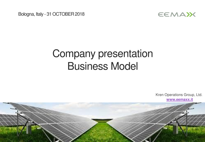 company presentation