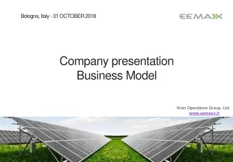 Company presentation  Business Model  Kren Operations Group, Ltd.  www.eemaxx.it  AGENDA
