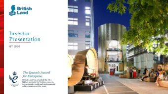 Investor  Presentation  HY 2020  Our Investment Case  3  4  1  2  Our d istinctiv e  The sca le a