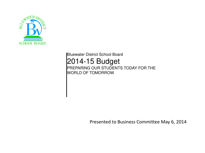 2014 15 budget