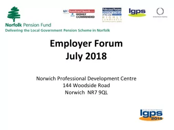 July 2018  Norwich Professional Development Centre  144 Woodside Road  Norwich  NR7 9QL  Mark