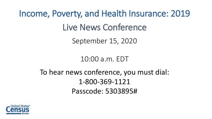 income povert rty and h health insurance 2019 2019 live
