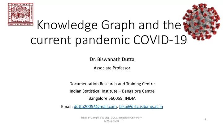 knowledge graph and the current pandemic covid 19