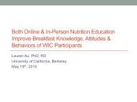 both online in person nutrition education improve