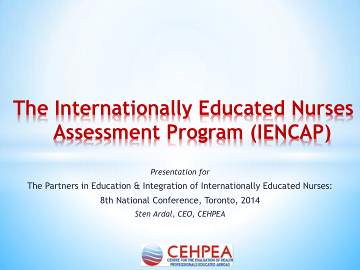 the internationally educated nurses assessment program